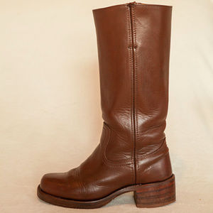 FRYE 7 Campus mid calf Brown Leather Boots